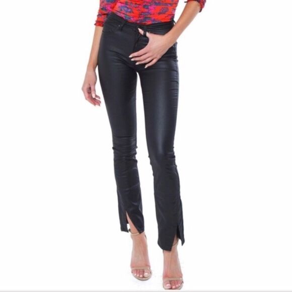 Free people We the free black Spellbound Coated Bootcut Jeans size 24 - Picture 1 of 10
